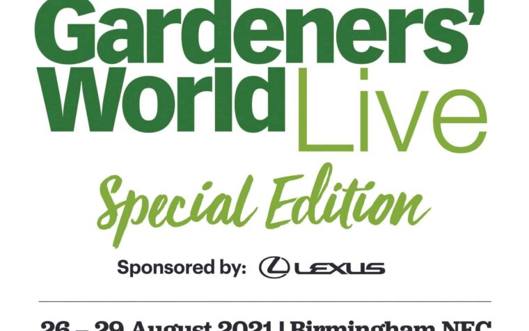 BBC Gardeners' World Live Special Edition event poster, sponsored by Lexus, dated 26-29 August 2021 at Birmingham NEC.