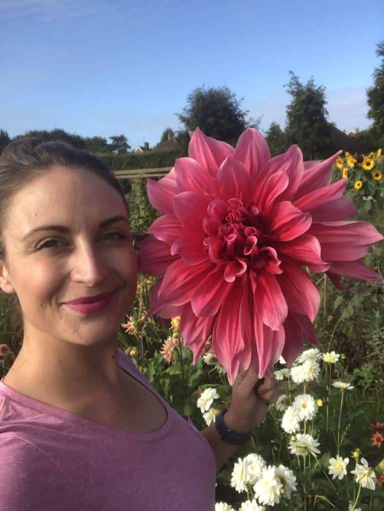 Kirsty Ward from @My_little_allotment showing off amazing flowers