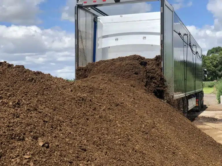 A lorry load a garden mulch