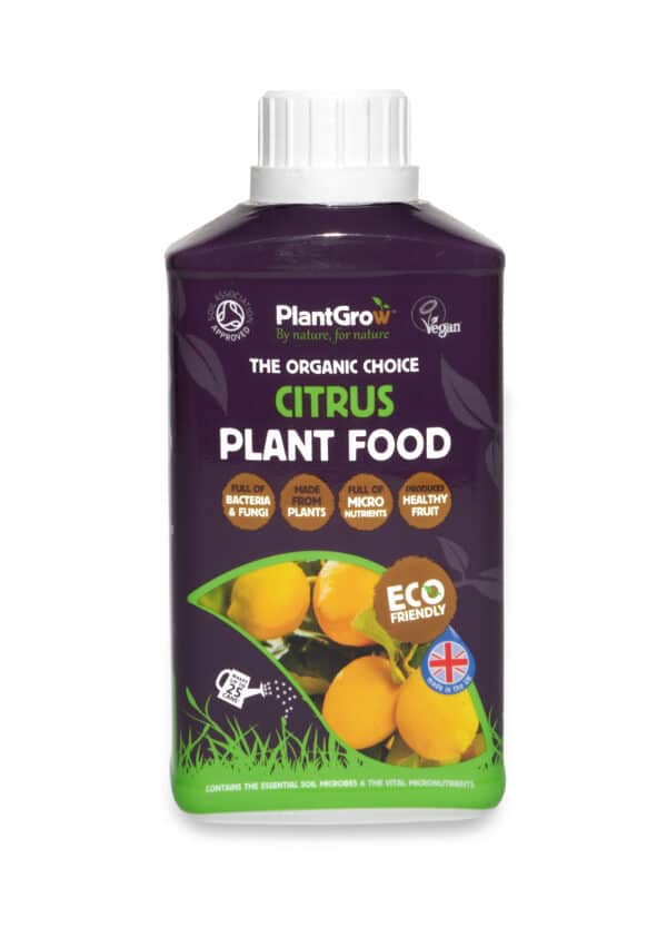 A bottle containing Citrus Plant Food