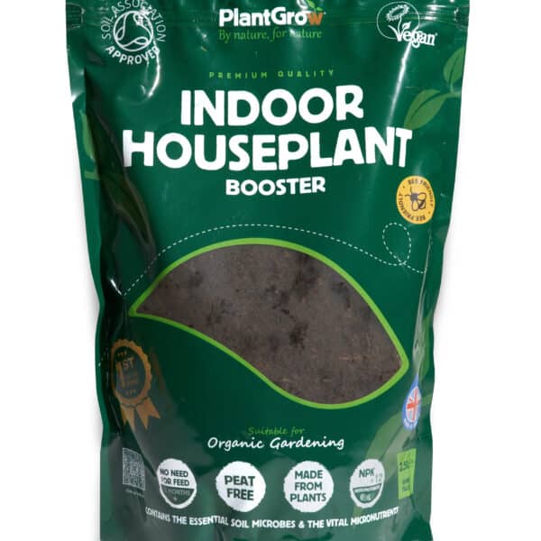 A packet containing Indoor Houseplant Booster