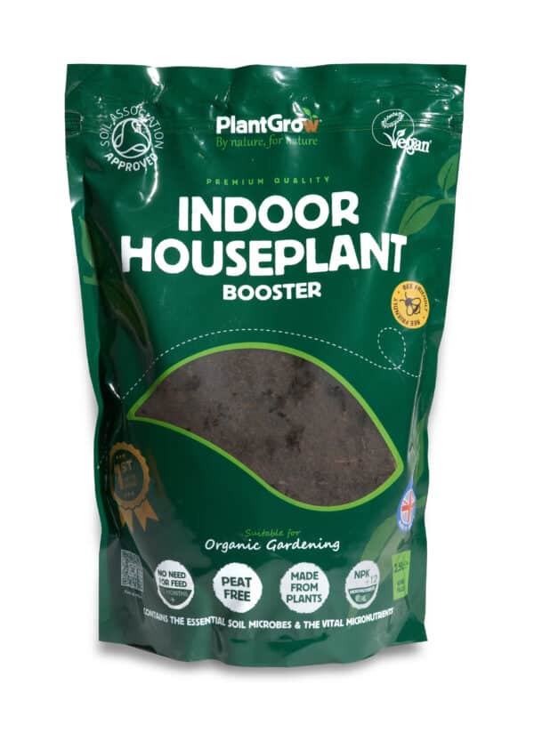 A packet containing Indoor Houseplant Booster