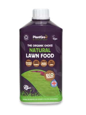 A bottle showing Natural Lawn Food