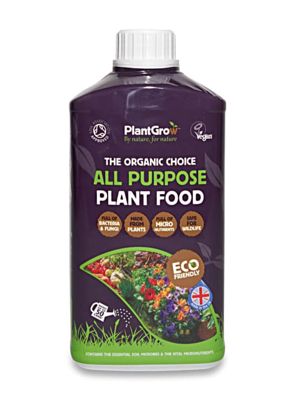 A bottle showing All Purpose Plant Food
