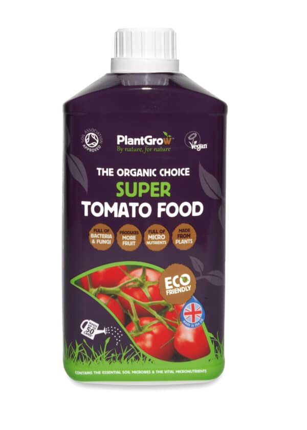 A bottle containing Super Tomato Food