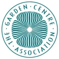 Circular logo of The Garden Centre Association with stylized green flower at the center. The words "THE GARDEN CENTRE ASSOCIATION" encircle the flower in green capital letters.